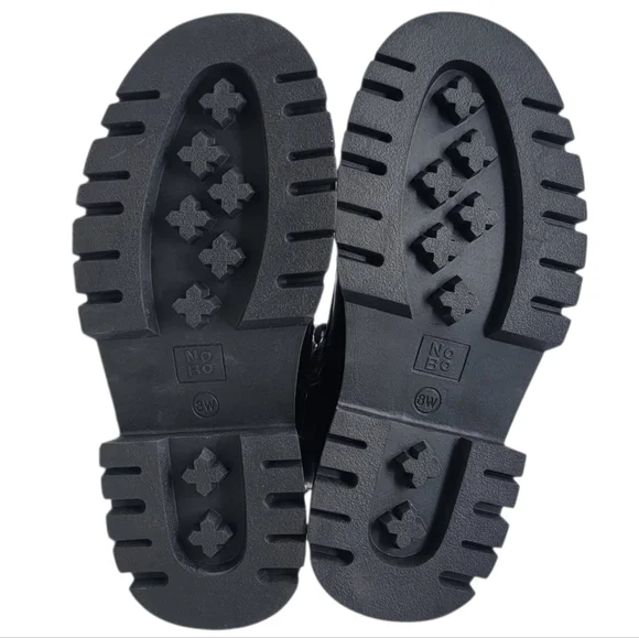 Black Platform Combat Boots 8Wide - Picture 9 of 11